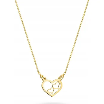 Náhrdelník KRÁSNÝ STŘÍBRNÝ NÁHRDELNÍK ryzost 925 SRDCE v SRDCI