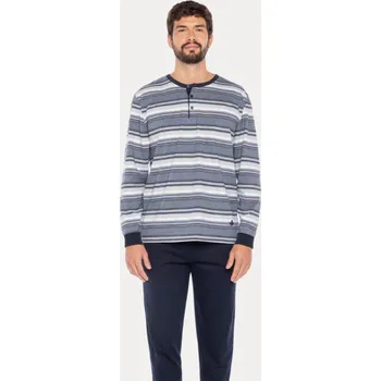 Pánské pyžamo Guasch Domingo pánské pyžamo modré