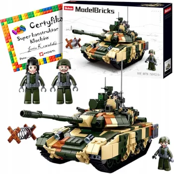 ostatní stavebnice Stavebnice Sluban Tank T-90, sada 758 dílků