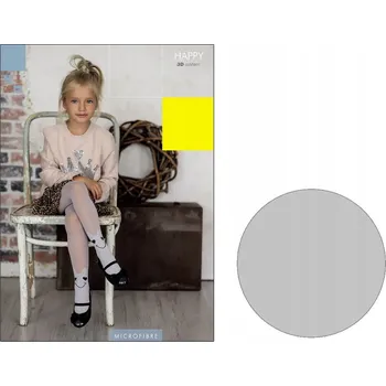 Dívčí oblečení Knittex dětské punčocháče stříbrné polyamidové, velikost 134