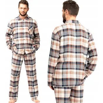 Pánské pyžamo Key Pánské pyžamo MNS 443 B25 s dlouhým rukávem, velikost 4XL