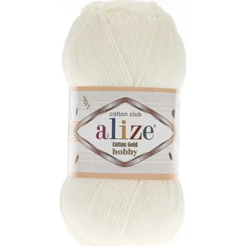 Příze Alize Cotton Gold Hobby světle krémová 62
