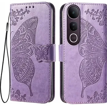 Pouzdro na mobilní telefon Flipové pouzdro Erbord pro Vivo V50 Lite fialové