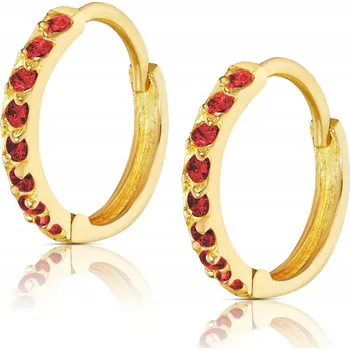 Náušnice Zlaté náušnice Princess Sparkle s rubínem ryzosti 585