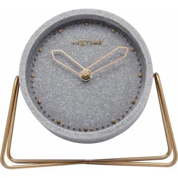 Budík NeXtime, Stolní hodiny Cross Table šedé - Formadore