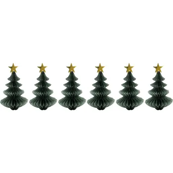 Vánoční dekorace House Doctor, Vánoční ozdoby HDTree, zelené, 6 ks - Formadore