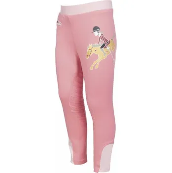 Vybavení pro jezdce Jezdecké dětské legíny San Luis Win Polo HKM Barva: růžová, Velikost: 146/152 Silikonová kolena