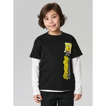 Sinsay - Tričko SpongeBob SquarePants - černá - 047FC-99X - 047FC-99X-104
