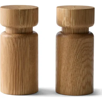 Mlýnek na koření Crushgrind, Mlýnky na sůl a pepř Helsinki, 11 cm, přírodní dub, 2 ks - Formadore