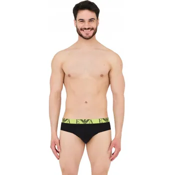 Slipy EMPORIO ARMANI Pánské slipy 3-pack černé, zelené XXL