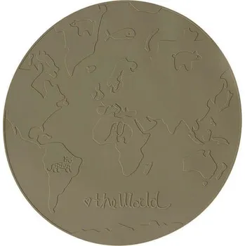 OYOY, Podložka pod talíř The World, 39 cm, olivová - Formadore