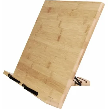 Stojan na knihu Divero Designový bambusový držák na knihy 39 x 28 x 4,2 cm