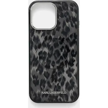 Obal na telefon Karl Lagerfeld iPhone 16 Pro Max KLHMP16XHDLEOICK šedá 90C, vel. ONE SIZE