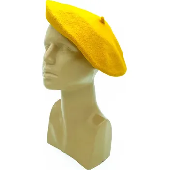 Čepice Dámský baret žlutý Karpet