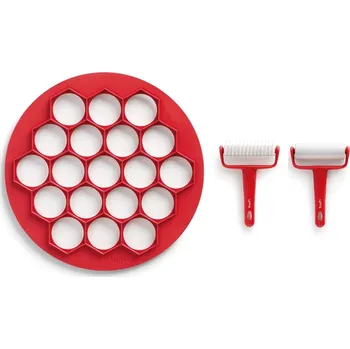 Forma na pečení Lekue, Forma na vykrajování sušenek Lekue se 2 válečky červená - Formadore