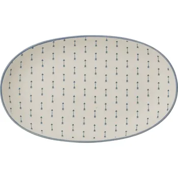 Stolování Bloomingville, Talíř Bloomingville Mini oválný kameninový nebově modrý - Formadore