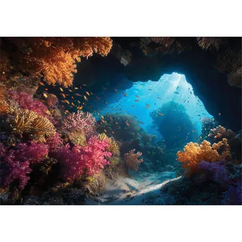 Fototapeta FOTOTAPETA OCEÁN JESKYNĚ 3D ÚTES LOŽNICE OBÝVACÍ POKOJ TAPETA VLIESOVÁ 400x280
