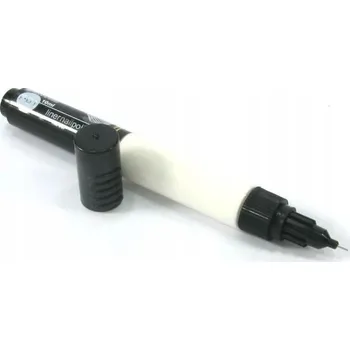Rapidograf + štěteček LINER popisovač 2v1 na zdobení BÍLÝ
