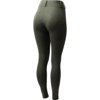 Jezdecké kalhoty Dámské zimní legíny Horze Dea Fullgrip zelená Velikost: 40