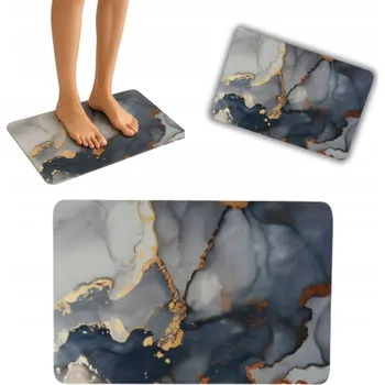 Koupelnová předložka Protiskluzová koupelnová předložka rychleschnoucí kobereček do koupelny šedá 50x80 cm