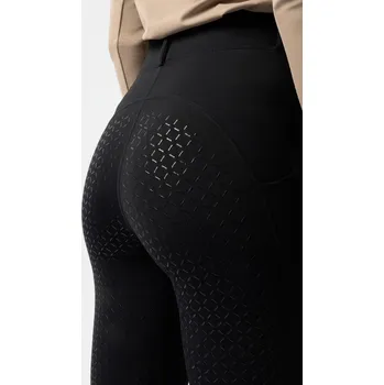 Jezdecké kalhoty Jezdecké legíny HORZE DEA černé Velikost: 38