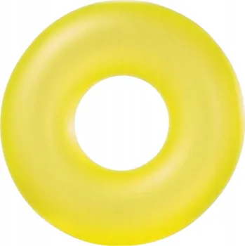 Nafukovací kruh na plavání, polomatný neonový, 91 cm, INTEX 59262, žlutý