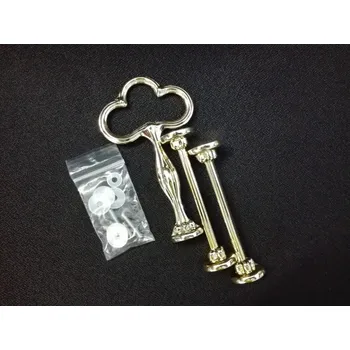 Stolování Náhradní kovový zlatý klíč k třídílnému etažéru