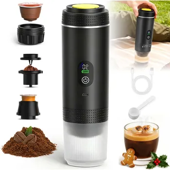 Kávovar PŘENOSNÝ KÁVOVAR 80ML USB BEZDRÁTOVÝ DO AUTA I NA CESTY