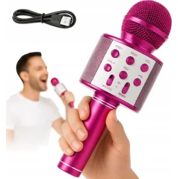 Mikrofon Mikrofon NETBUY BEZDRÁTOVÝ KARAOKE MIKROFON S REPRODUKTOREM A DISCO EFEKTY