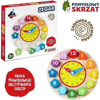 Hodiny ASKATO DŘEVĚNÉ HODINY VÝUKA NÁPADITÝ SKŘÍTEK 1171