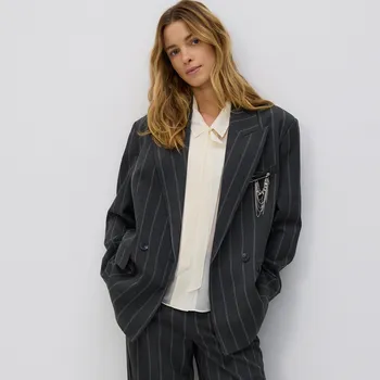 Dámské sako Reserved - Blejzr z viskózové směsi - tmavě šedá - 931HF-90P - 931HF-90P-M