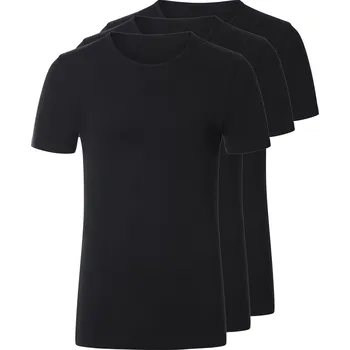 Pánské tričko esmara Men Pánské spodní triko, 3 kusy (kulatý výstřih, černá, 7/XL)