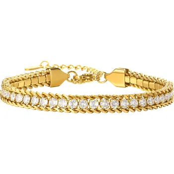 Náramek ELENYS Luminara Glow – pozlacený náramek 18K žluté zlato Délka náramku: 21,5+5 cm / max. 26,5 cm