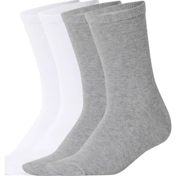Dámské ponožky esmara® Dámské ponožky s BIO bavlnou, 4 páry (šedá/bílá, 35-38)