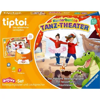 interaktivní kniha Ravensburger tiptoi® Spiel 00122 ACTIVE Set Kunterbuntes Tanz-Theater, Bewegungsspiel ab 3 Jahren (Hra)