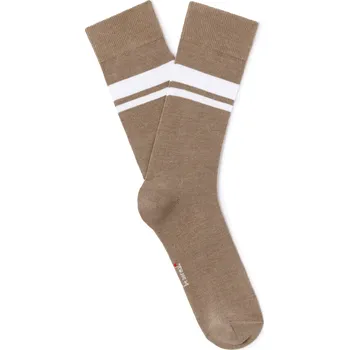 Pánské oblečení Celio Lisostripe vysoké ponožky Celio bílá | kaki 3506015