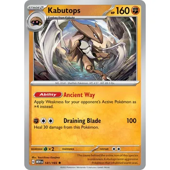 Sběratelská karetní hra Kabutops MEW 141/165 - reverse holo