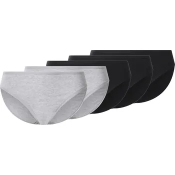 Kalhotky esmara® Dámské kalhotky, 5 kusů (černá/šedá, M(40/42))