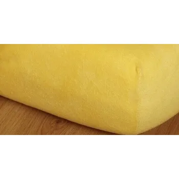 Prostěradlo froté 140x220 cm tm.žlutá