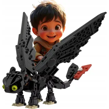 ostatní stavebnice STAVEBNICE PRO SKLÁDÁNÍ PRO DĚTI – MOTIV JAK VYCVIČIT DRAKA – 214 DÍLKŮ