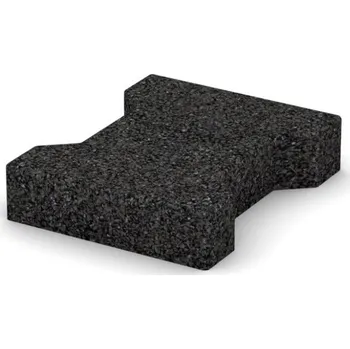 RUBBER Dlažba zámková H-profil, černá