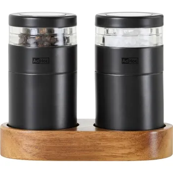Mlýnek na koření AdHoc, Sada mlýnků Menage Molto, na sůl a pepř, černá, 3 díl. - Formadore