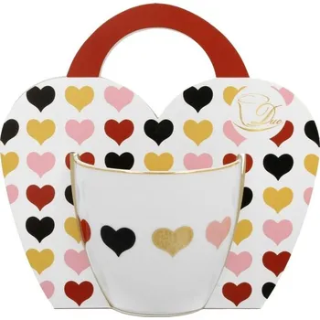 4 Srdce - porcelánový hrnek bílý (460 ml)