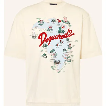 Pánské tričko dsquared2 Pánské Tričko, bílá / šedá / červená, XXL