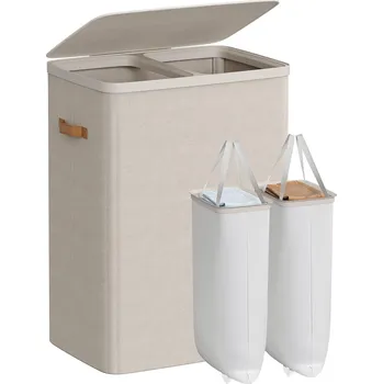 Koš na prádlo SONGMICS Látkový koš na prádlo 2D 170 l béžová