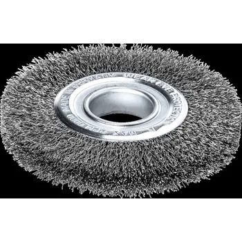 Drátěný kartáč Lessmann 397173 | Rotační kartáč, ocelový drát zvlněný stolní bruska 350x55-60 / 0,35 oceľ