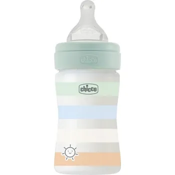 Kojenecká láhev CHICCO Láhev kojenecká Well-being silikon 150 ml kluk