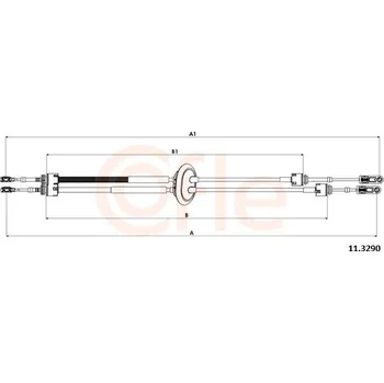 Tažné lanko, ruční převodovka COFLE 92.11.3290