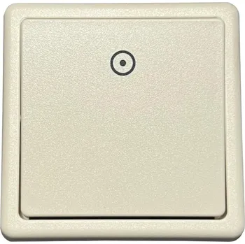 vypínač Spínač jednonásobný ABB Classic 3553-80289 B2, s potiskem - tlumená bílá