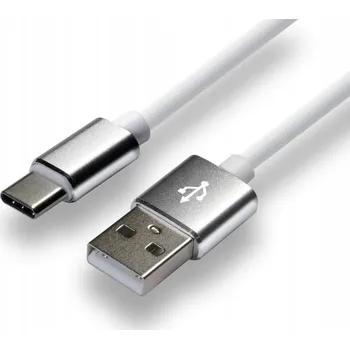 Datový kabel Kabel Everactive USB - USB 3.1 typ C, 1,5 m, bílý